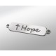 CHAPA PLANA PLATA 22X6MM CON DOS ASAS- HOPE