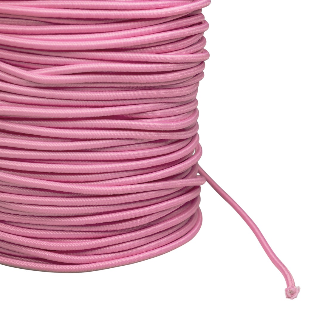 Cordón elástico redondo Rosa Palo 2mm x 3M. Labores, Costura y