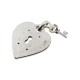 COLGANTE ZAMAK CORAZON CON LLAVE 37X33 PLATA VIEJA