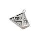 COLGANTE ZAMAK PIRAMIDE ANGEL ROCK 26MM PLATA VIEJA