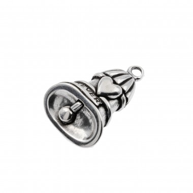 COLGANTE ZAMAK CAMPANA ANGEL ROCK 31MM PLATA VIEJA