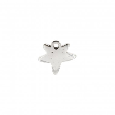 COLGANTE ZAMAK ESTRELLA IRREGULAR 18MM PLATA VIEJA